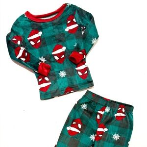 Festive Green and Red Kids Pajamas